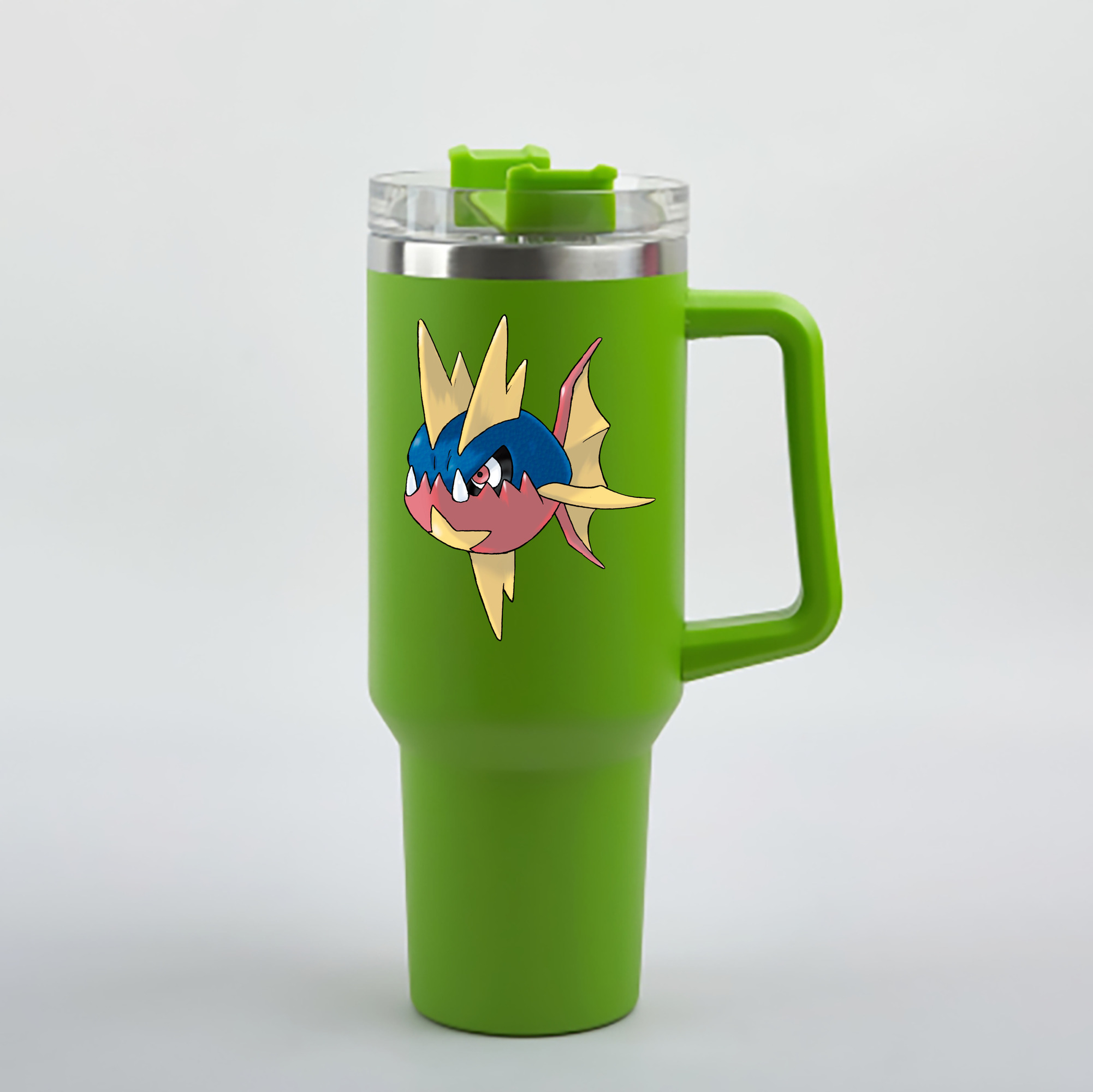 （画像用） ポケットモンスター Pokémon 1200mL車用タンブラー - クリスタルステッカー（プラスチックストロー付き）